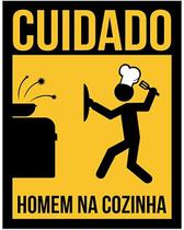 Placa Decorativa Homem na Cozinha