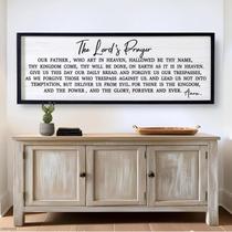 Placa decorativa homuvdok Oração do Senhor com moldura de madeira 102x38cm Placa decorativa homuvdok Oração do Senhor com moldura de madeira 102x38cm