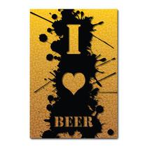 Placa Decorativa - I Love Beer - 1411plmk - Allodi