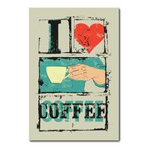Placa Decorativa - I Love Coffee - 0765plmk - Allodi