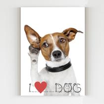 Placa decorativa i love dogs amo cachorros pet fofo cute