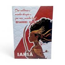 Placa Decorativa Iansã Rainha dos Ventos Fita DuplaFace 27cm