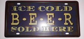 Placa Decorativa Ice Cold Beer - Beer club store Placa Decorativa Ice Cold Beer - Beer club store