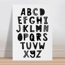 Placa decorativa infantil abc letras do alfabeto pb - Wallkids