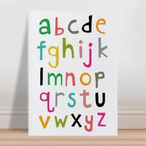 Placa decorativa infantil alfabeto escola abc colorido - Wallkids