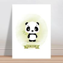 Placa decorativa infantil animal panda