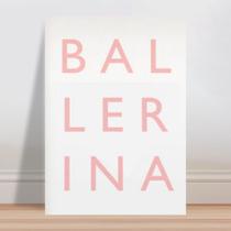 Placa decorativa infantil Bailarina Rosa