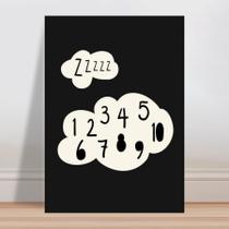 Placa decorativa infantil Balão de Pensamento Números