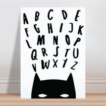 Placa decorativa infantil Batman alfabeto super herói - Wallkids