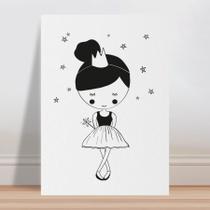 Placa decorativa infantil Bebê Desenho Menina Bailarina PB