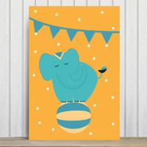 Placa Decorativa Infantil Circo Elefante MDF 30x40cm Placa Decorativa Infantil Circo Elefante MDF 30x40cm