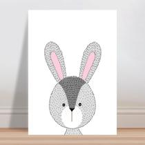 Placa decorativa infantil coelho desenho