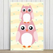 Placa Decorativa Infantil Coruja Baby MDF 30x40cm