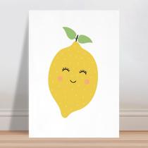 Placa decorativa infantil desenho limão feliz
