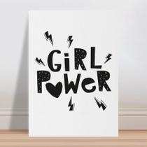 Placa decorativa infantil frase Girl Power