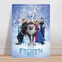 Placa decorativa infantil Frozen filme de animação