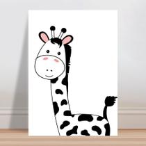 Placa decorativa infantil Girafa Bebê Zoo - Wallkids