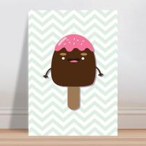 Placa decorativa infantil happy ice cream picole fofo - Wallkids