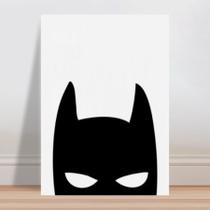 Placa decorativa infantil máscara Batman fundo branco