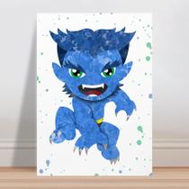 Placa decorativa infantil Monstro Azul X-Men