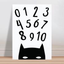 Placa decorativa infantil números super herói batman - Wallkids