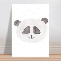 Placa decorativa infantil Panda pintura em aquarela