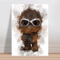 Placa decorativa infantil Personagem Chewbacca nerd