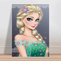 Placa decorativa infantil princesa rainha Elsa de Frozen