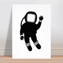 Placa decorativa infantil roupa astronauta