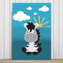 Placa Decorativa Infantil Safari Zebra MDF 30x40cm