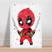 Placa decorativa infantil Super Herói Deadpool Desenho - Wallkids