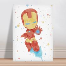 Placa decorativa infantil Super Herói Homem de Ferro