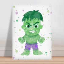 Placa decorativa infantil Super Herói Hulk - Wallkids