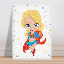 Placa decorativa infantil Super Heroína Super Girl