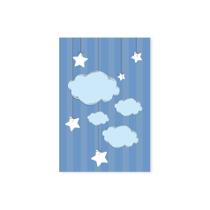 Placa Decorativa Infantil Ursinho Príncipe Nuvens 30x40cm