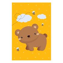 Placa Decorativa Infantil Urso e Abelhas 30x40cm