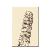 Placa Decorativa Itália Torre de Pisa MDF 20x30cm Placa Decorativa Itália Torre de Pisa MDF 20x30cm