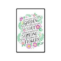 Placa Decorativa - Jardim Branco - cod. 5108