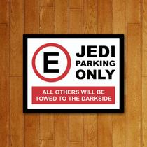 Placa Decorativa - Jedi Parking Estacionamento