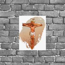Placa Decorativa Jesus Cruxificado 18x27cm Placa Decorativa Jesus Cruxificado 18x27cm