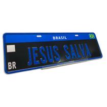 Placa Decorativa Jesus Salva Automotiva Alto Relevo Decoração