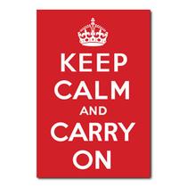 Placa Decorativa - Keep Calm and Carry On - 0604plmk