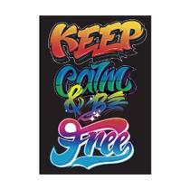 Placa Decorativa Keep Calm And Free 50x70cm