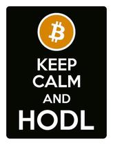 Placa Decorativa - Keep Calm And Hold Bitcoin 27X35