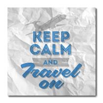 Placa Decorativa - Keep Calm And Travel On - 0919plmk