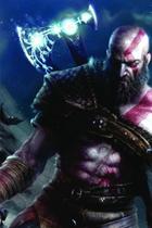 Placa Decorativa Kratos Video Game Ps3 Ps4 S Moldura 01