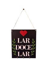 Placa Decorativa Lar Doce Lar em MDF com Relevo ml