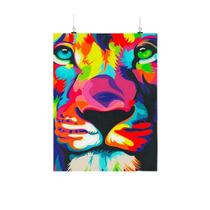 Placa Decorativa Leão Colorido Artwork 20X30Cm Placa Decorativa Leão Colorido Artwork 20X30Cm