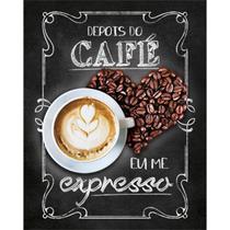 Placa Decorativa Litoarte 24x19cm - Depois do Café... Placa Decorativa Litoarte 24x19cm - Depois do Café...