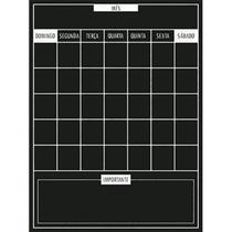 Placa Decorativa Litoarte 44x59cm - Calendário de Lousa